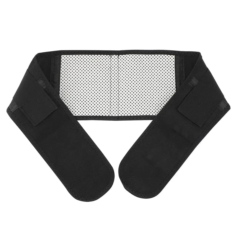Adjustable Waist Tourmaline Self-Heating Magnetic Therapy Belt - Black / Waist Belt - HBC