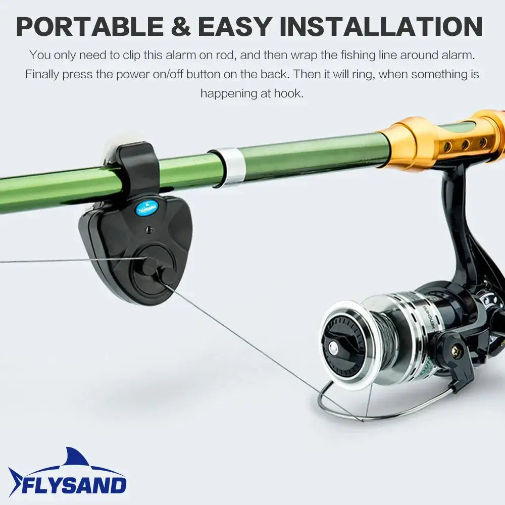 Advanced Electronic Fishing Rod Bite Alarm with Loud Siren and Dual Day/Night Indicator - Battery Included - Black