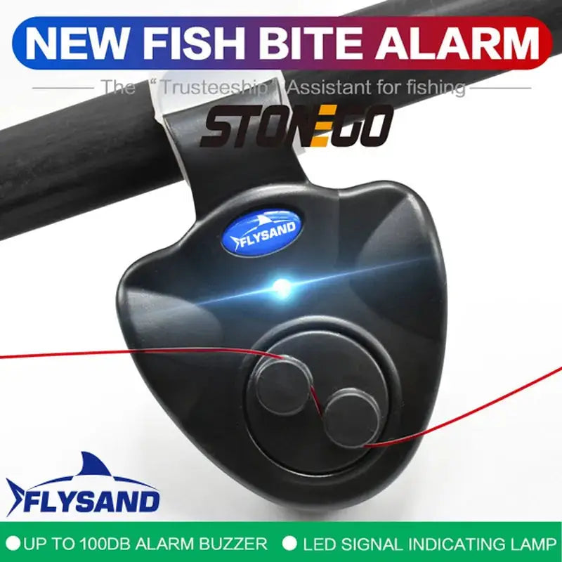 Advanced Electronic Fishing Rod Bite Alarm with Loud Siren and Dual Day/Night Indicator - Battery Included - Black