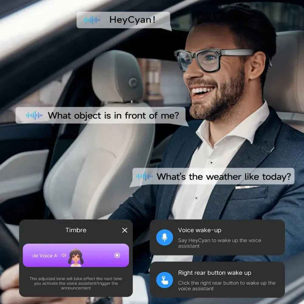 AI Smart Glasses – 4K Camera Translation Music & Calls (4 models available) - 9eight5