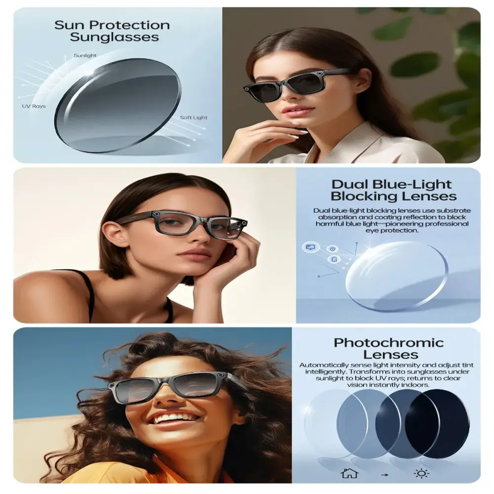 AI Smart Glasses – 4K Camera Translation Music & Calls (4 models available) - 9eight5
