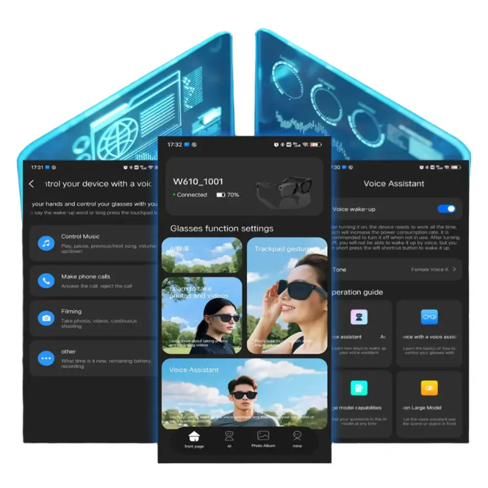 AI Smart Glasses – 4K Camera Translation Music & Calls (4 models available) - 9eight5