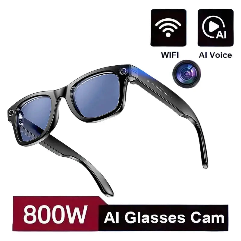 AI Smart Glasses 800W Camera – Photo/Video & Calls (different models available) - Blue Light / AI Glass - 9eight5