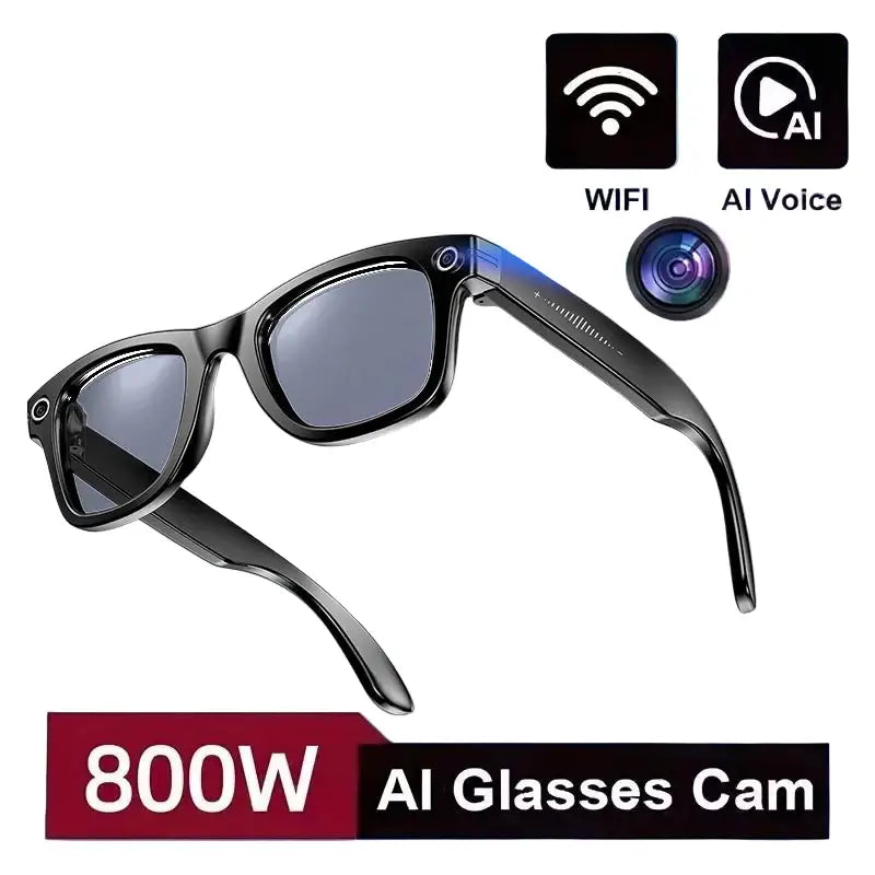 AI Smart Glasses 800W Camera – Photo/Video & Calls (different models available) - Change Color / AI Glass - 9eight5