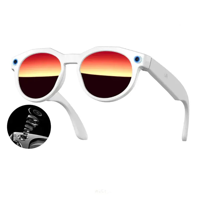 AI Smart Glasses with 4K Camera & Wi-Fi Transmission (different colours available) - Red coated mirror / Smart Glasses