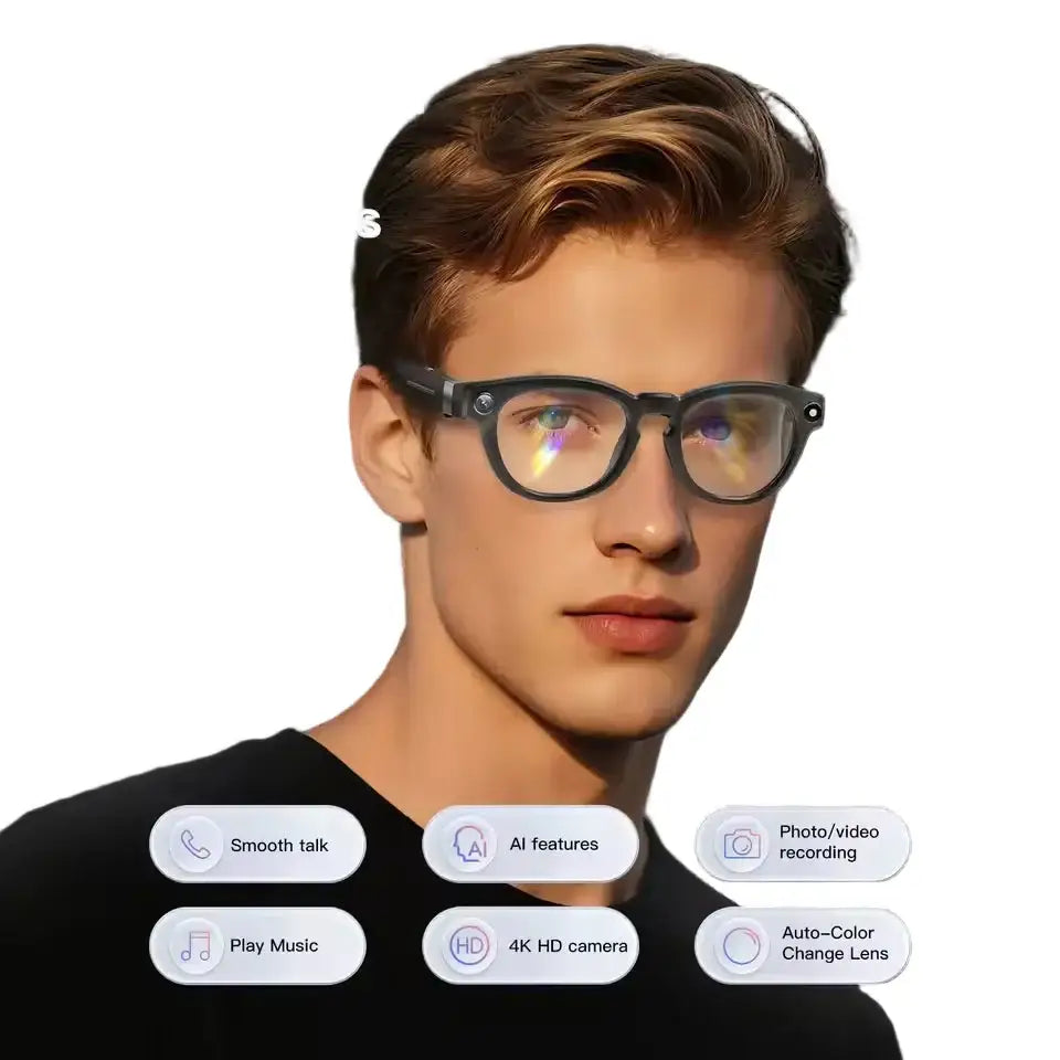 AI Smart Glasses with 4K Camera & Wi-Fi Transmission (different colours available) - 9eight5