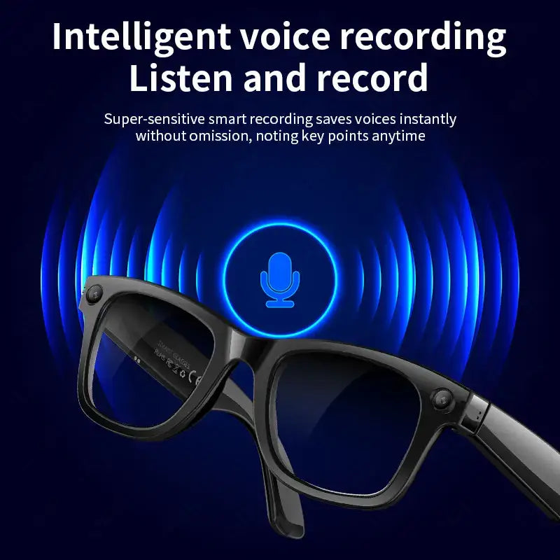 AI Smart Glasses with 5MP Camera & Bluetooth - 9eight5