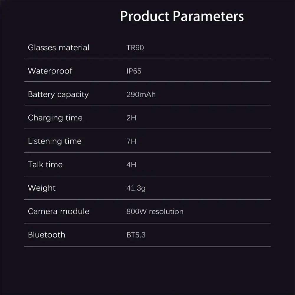 AI Smart Glasses with 8MP Camera & Bluetooth Audio - 9eight5