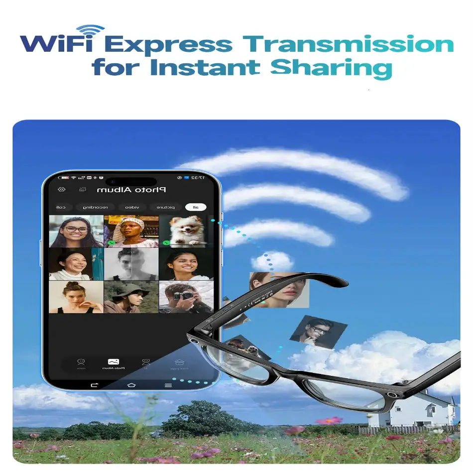AI Smart Glasses with Camera & Bluetooth Call (different models available) - 9eight5
