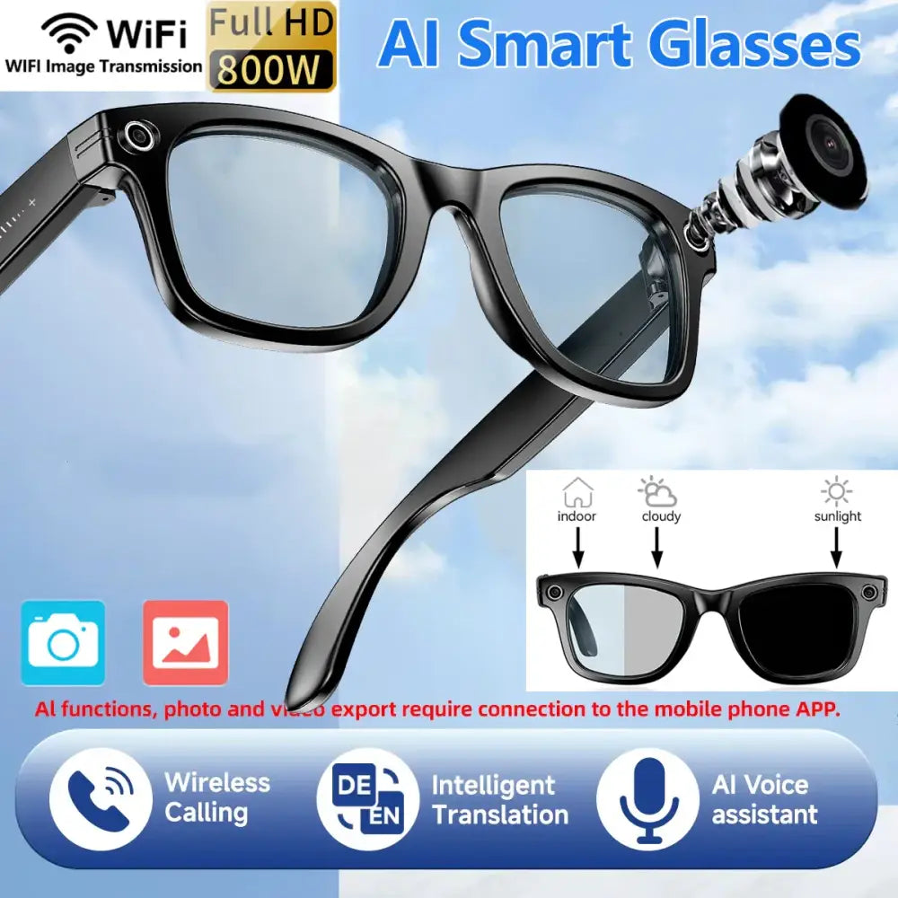 AI Smart Glasses with Camera & Bluetooth Call (different models available) - 9eight5