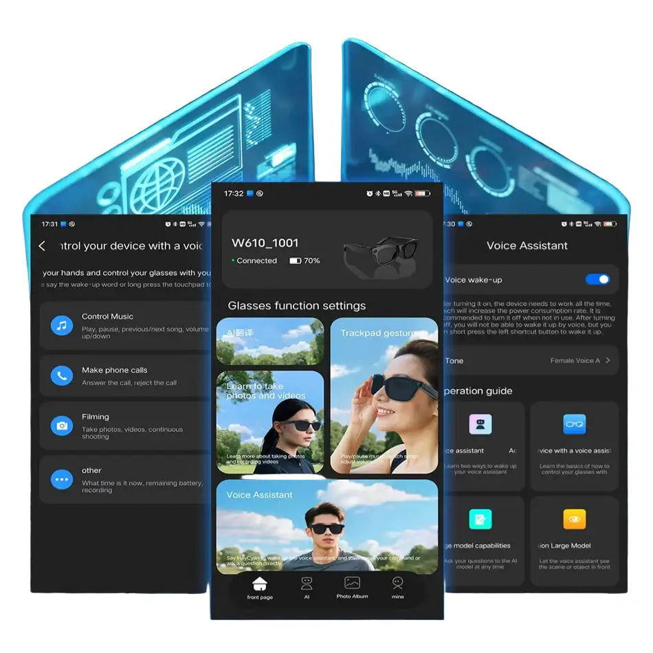 AI Smart Glasses with Camera & Bluetooth Call (different models available) - 9eight5