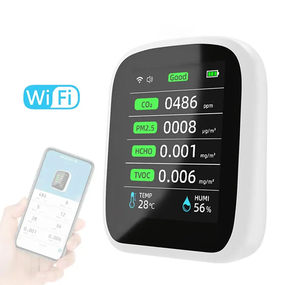 Air Quality Monitor – CO2 HCHO TVOC (8-in-1) - 8 in 1 / Air Quality Monitor - HBC