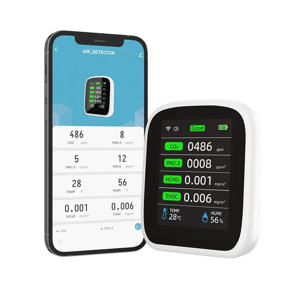 Air Quality Monitor – CO2 HCHO TVOC (8-in-1) - 8 in 1 / Air Quality Monitor - HBC
