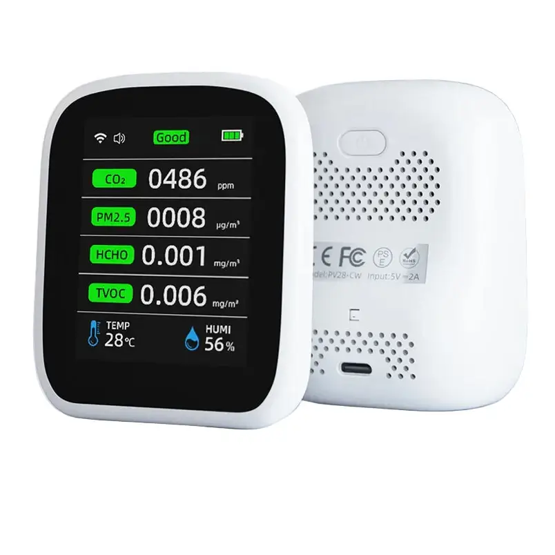 Air Quality Monitor – CO2 HCHO TVOC (8-in-1) - 8 in 1 / Air Quality Monitor - HBC
