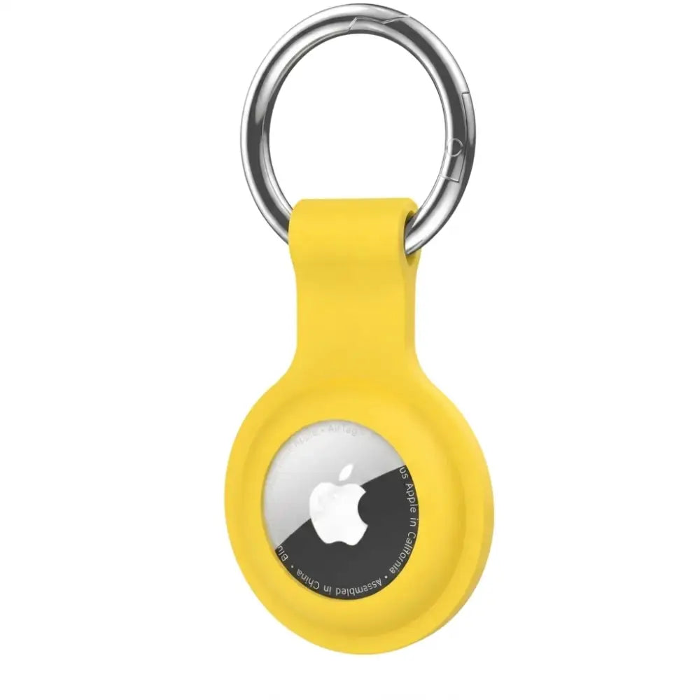 Air Tag Holder with Keyring – For Pets & Luggage - Yellow - TWS
