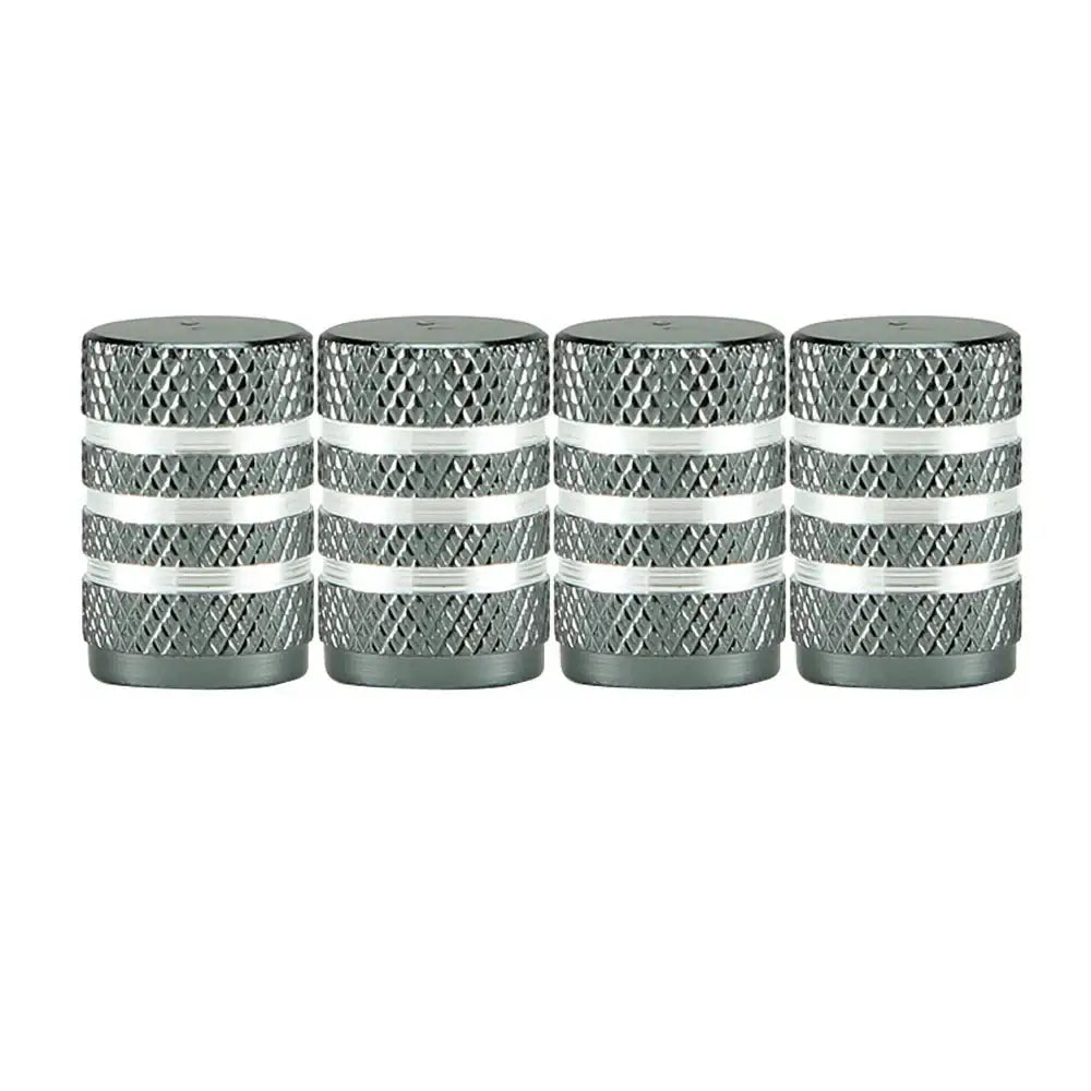 Aluminium Tire Valve Stem Caps (4Pcs) (different colours available) - C0646-Gray - HBC