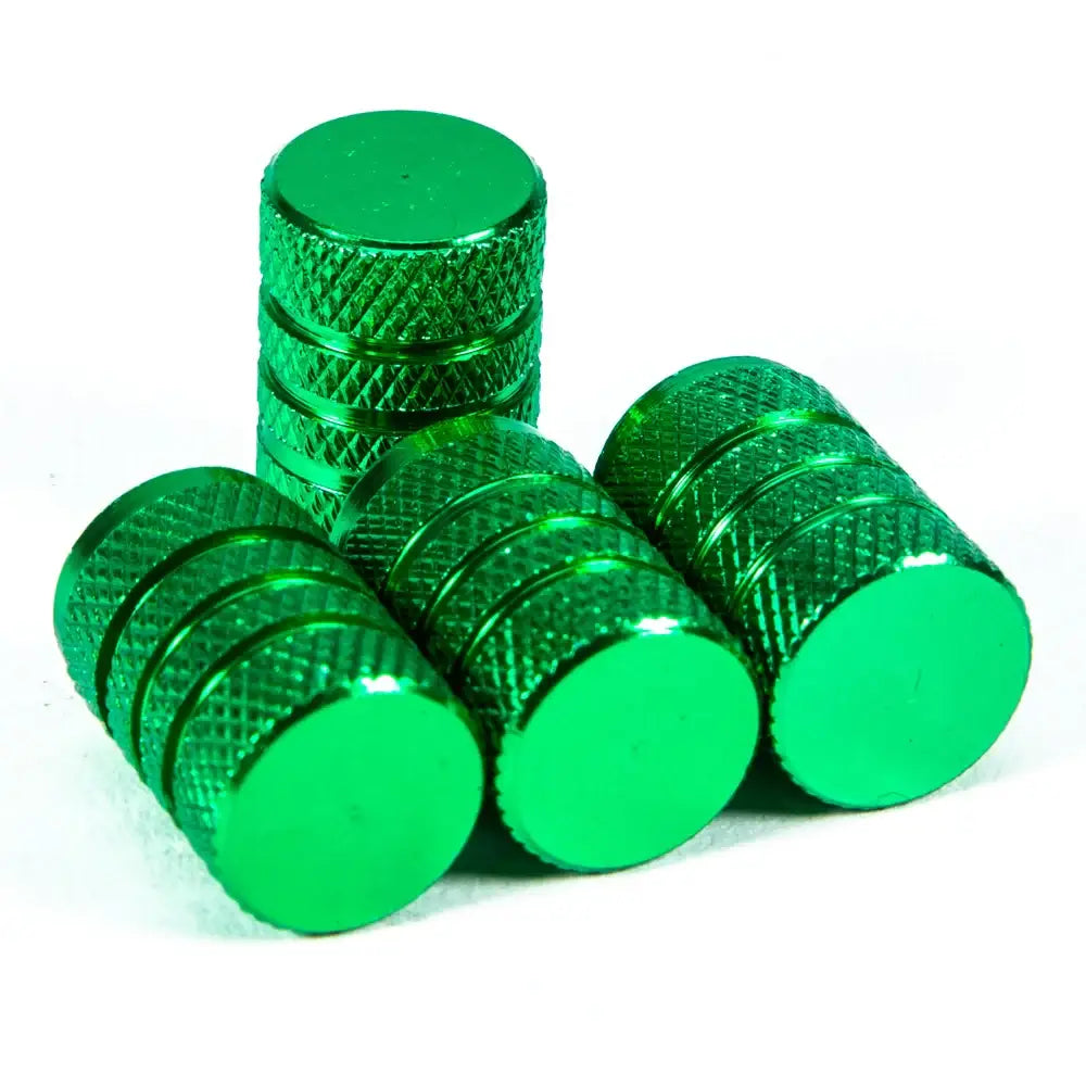 Aluminium Tire Valve Stem Caps (4Pcs) (different colours available) - Green - HBC