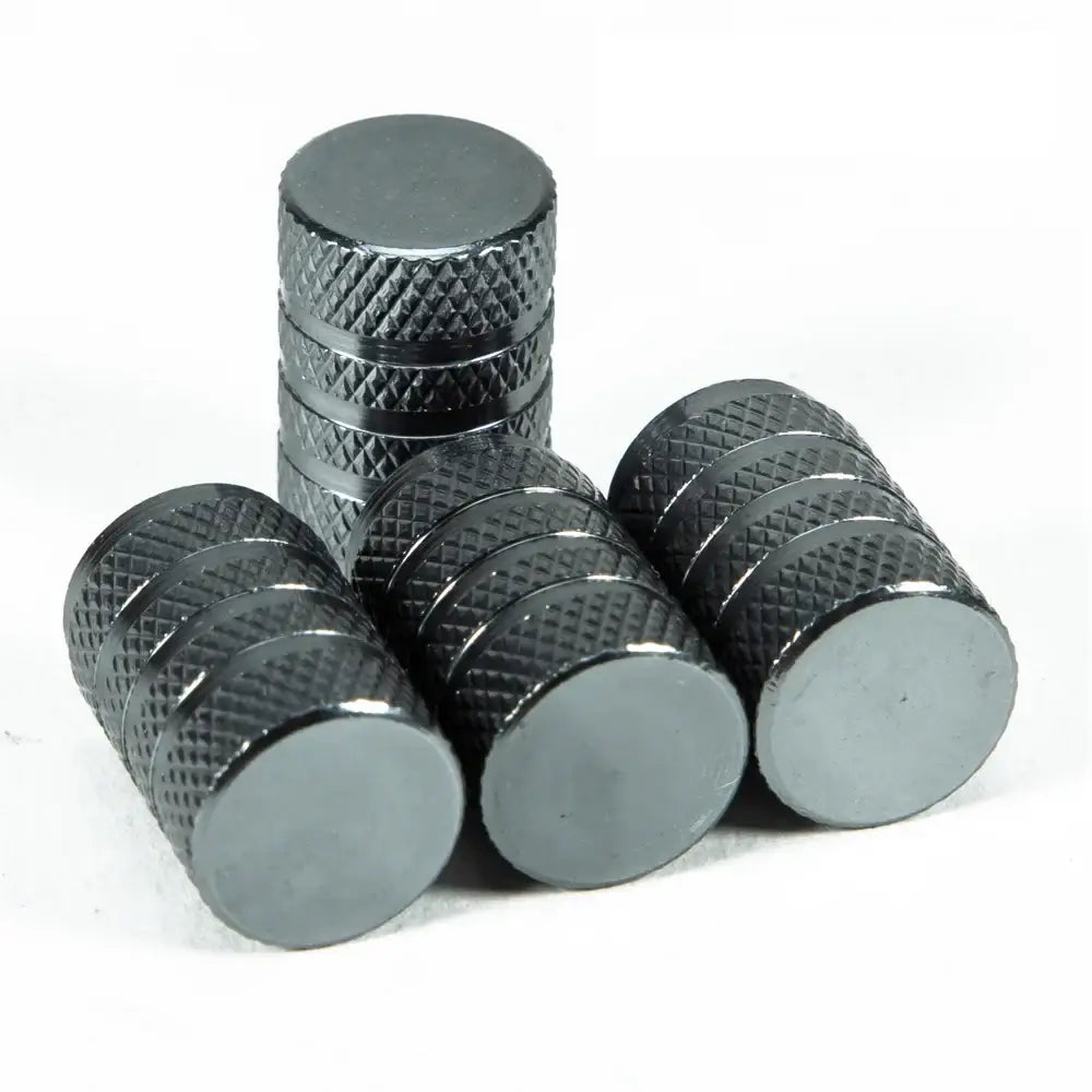 Aluminium Tire Valve Stem Caps (4Pcs) (different colours available) - Gray - HBC