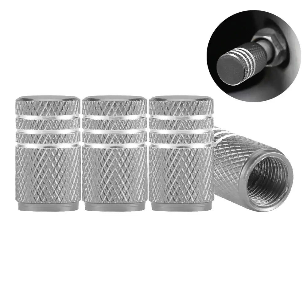 Aluminium Tire Valve Stem Caps (4Pcs) (different colours available) - C0650-Gary - HBC