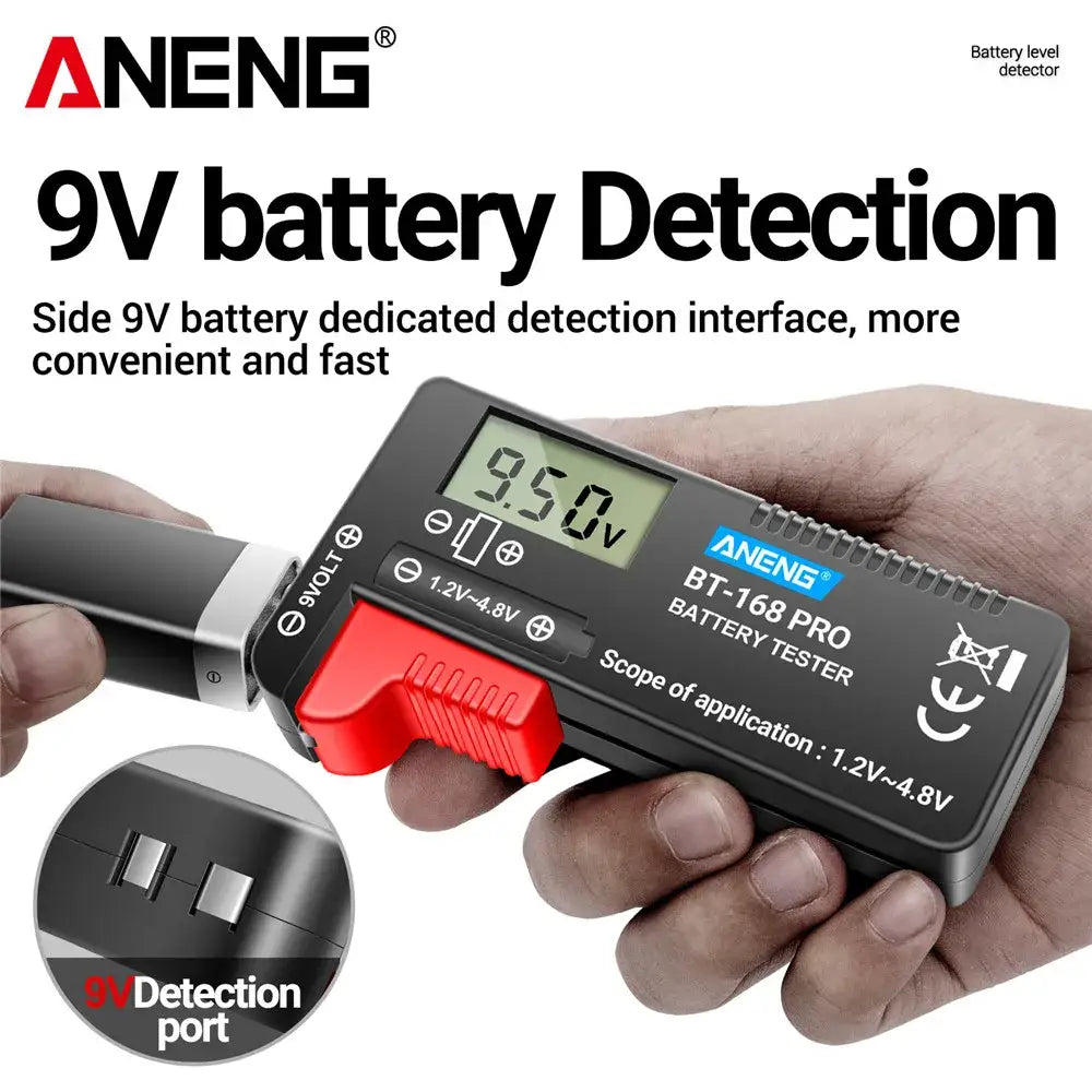 ANENG BT-168 PRO Digital Battery Tester: Accurate Capacity Assessment for AAA AA C D 9V and Button Cells