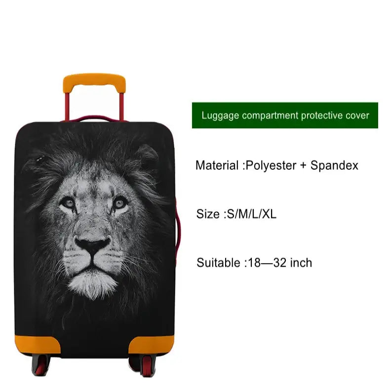 Animal Print Elastic Luggage Cover (18–32″) - SS