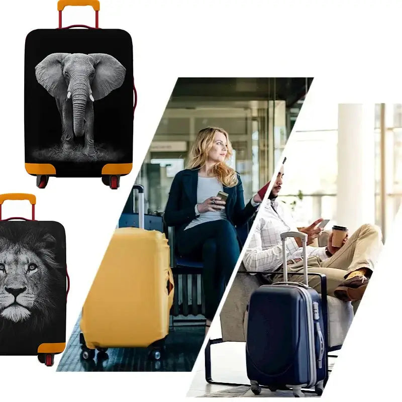 Animal Print Elastic Luggage Cover (18–32″) - SS