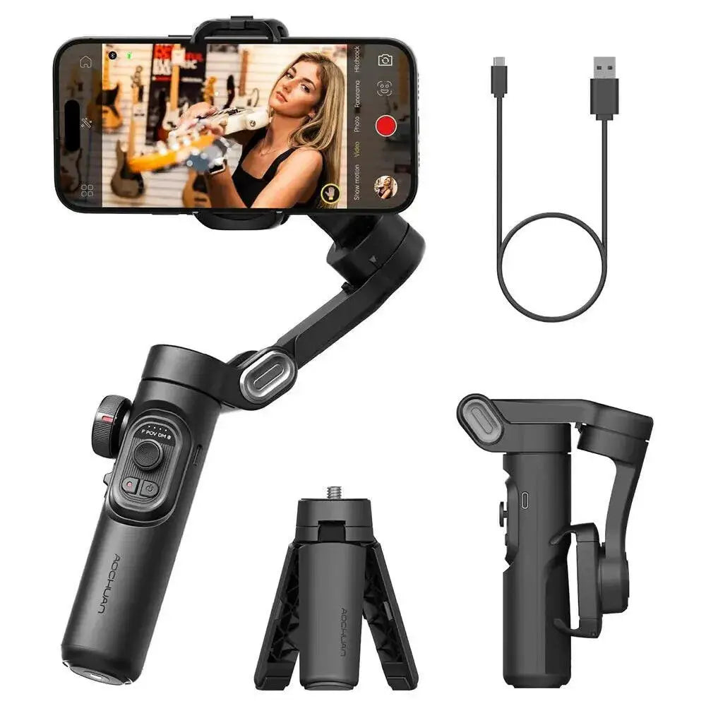 AOCHUAN Smart XE 3-Axis Handheld Gimbal Stabilizer - Black
