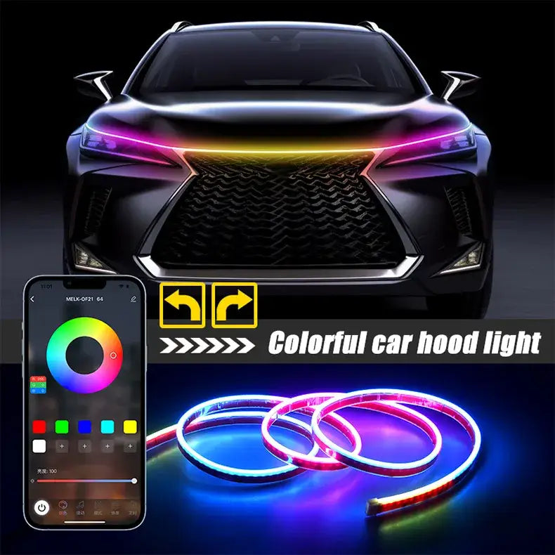 APP-Controlled LED Car Hood Light Strip (12V) - HBC
