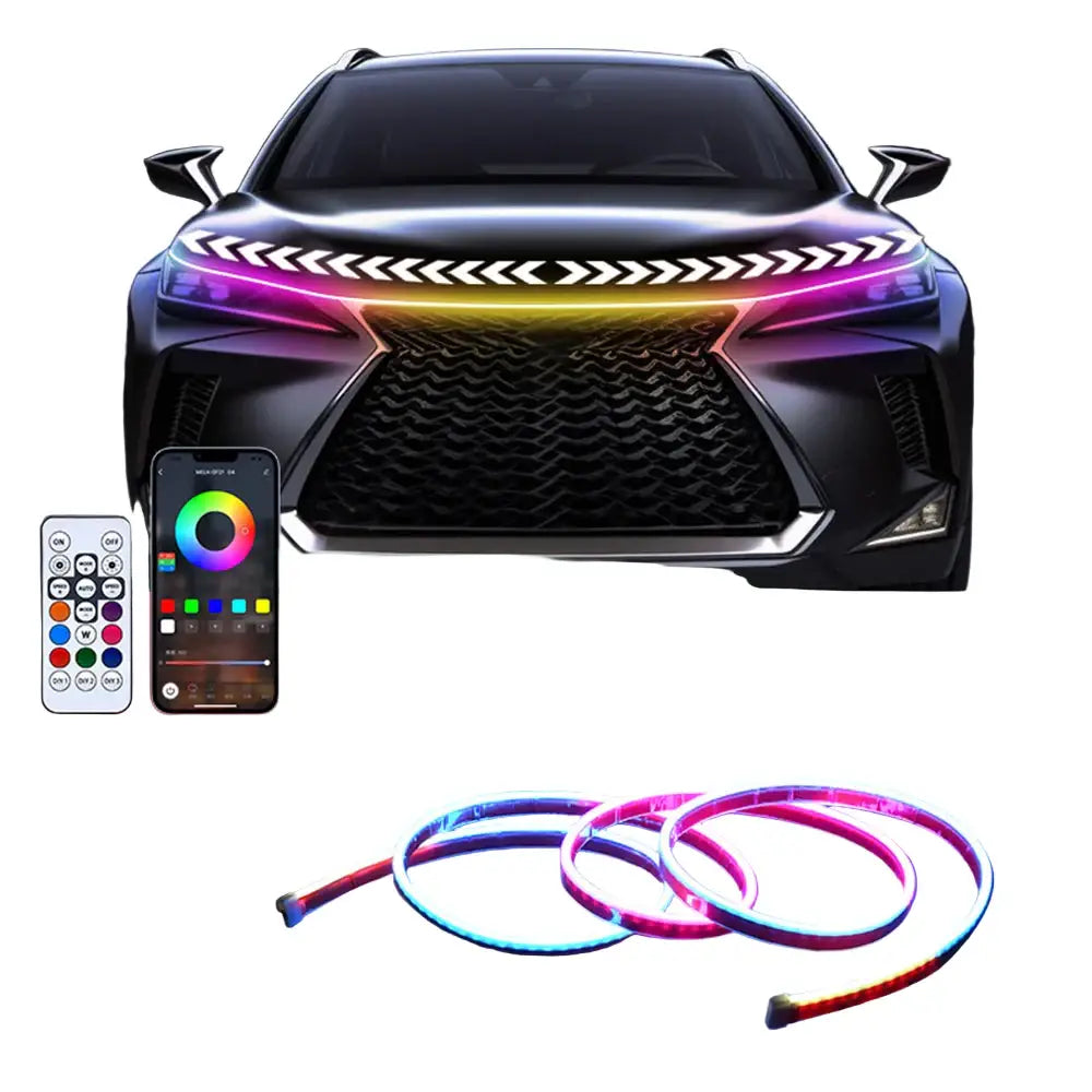 APP-Controlled LED Car Hood Light Strip (12V) - HBC