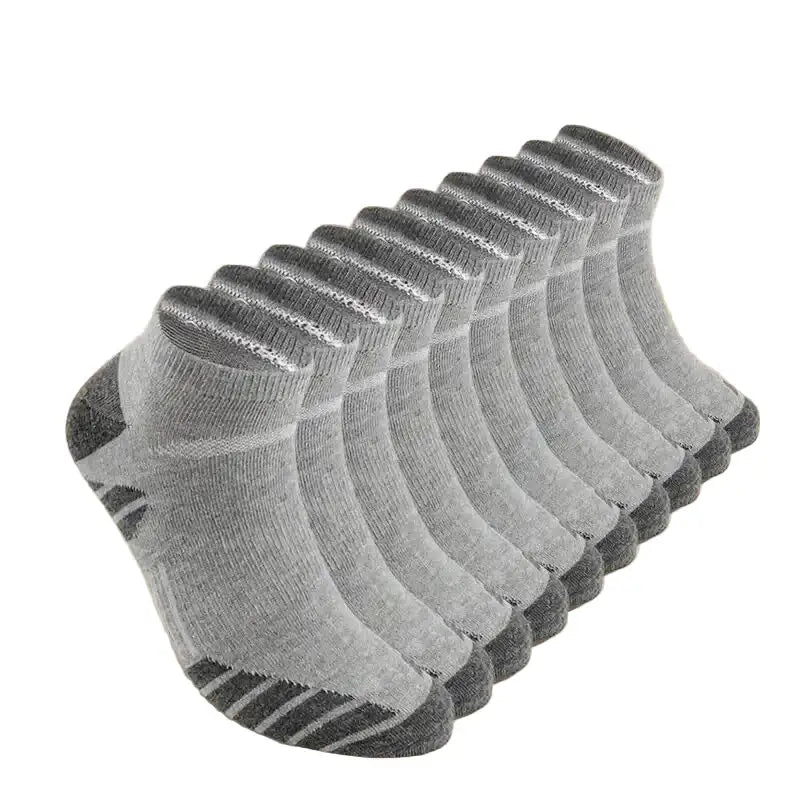 Athletic Ankle Socks – Cushioned Cotton 1/10/20 Pairs (Unisex) - 10 Pair-3 - SS