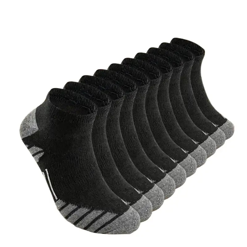 Athletic Ankle Socks – Cushioned Cotton 1/10/20 Pairs (Unisex) - 10 Pair-1 - SS