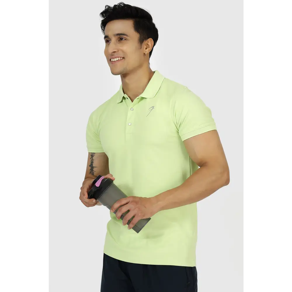 Aura Polo T-shirt Lime - Tshirts