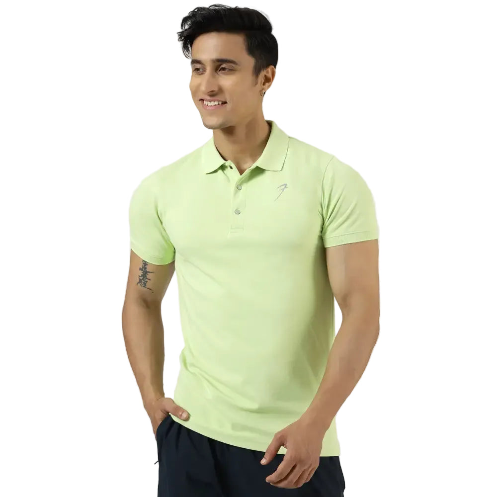 Aura Polo T-shirt Lime - Tshirts