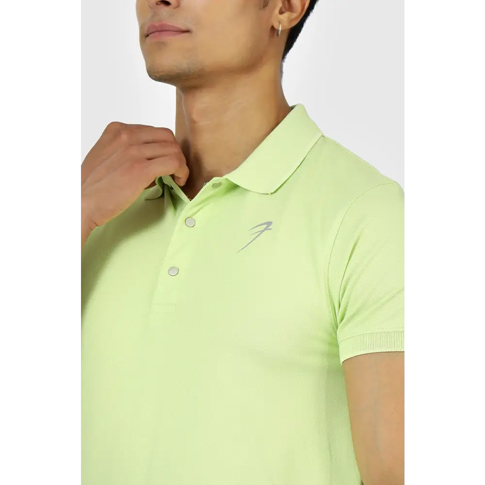 Aura Polo T-shirt Lime - Tshirts