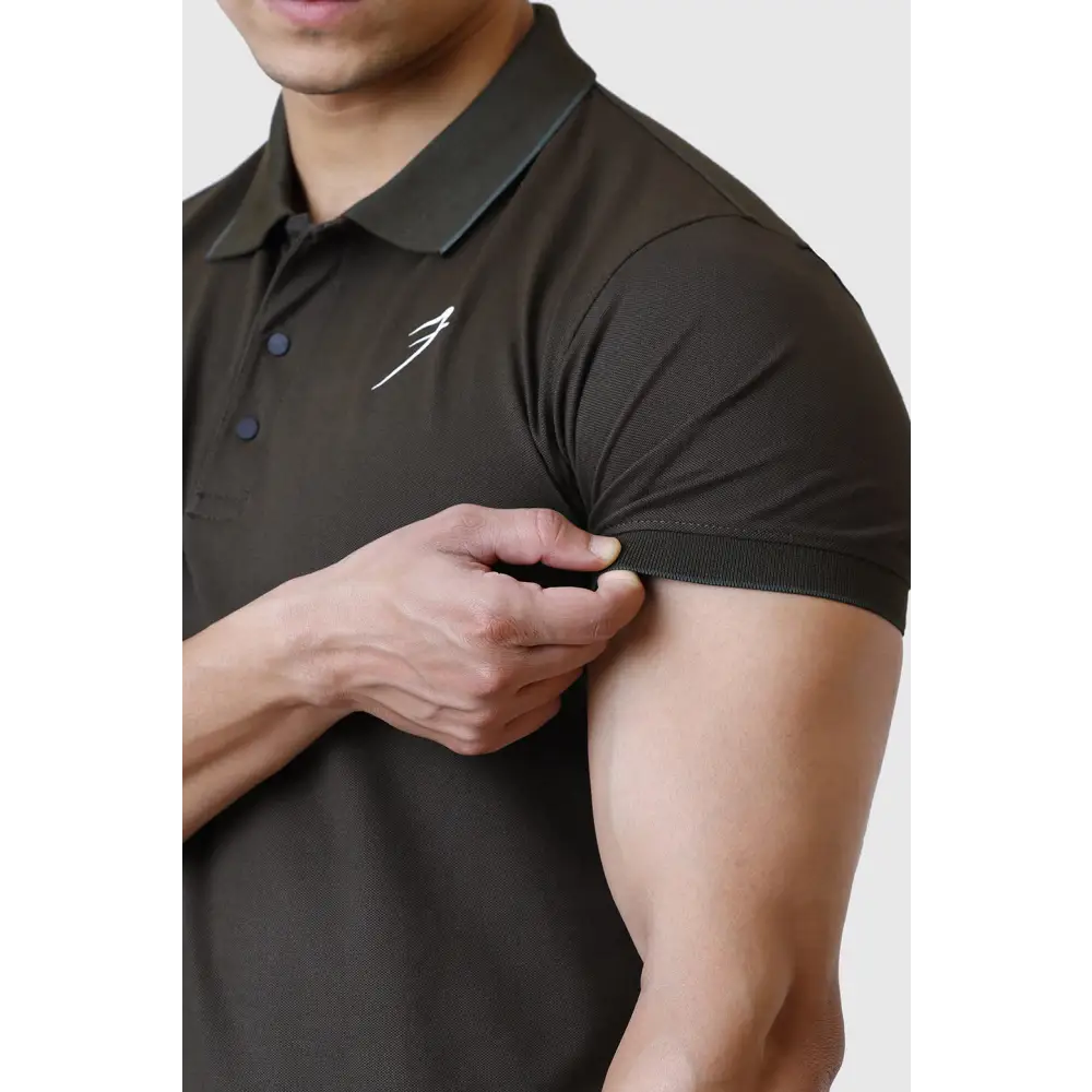 Aura Polo T-shirt Olive - Tshirts