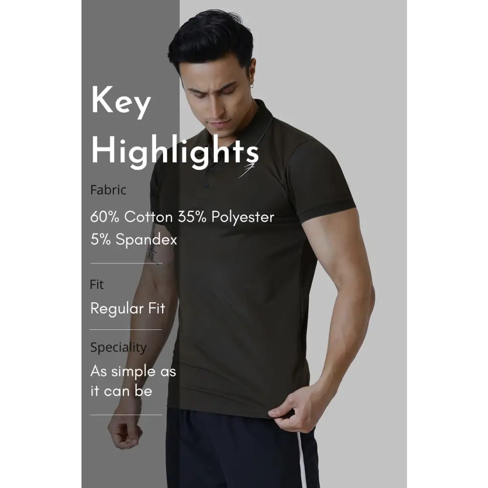 Aura Polo T-shirt Olive - Tshirts