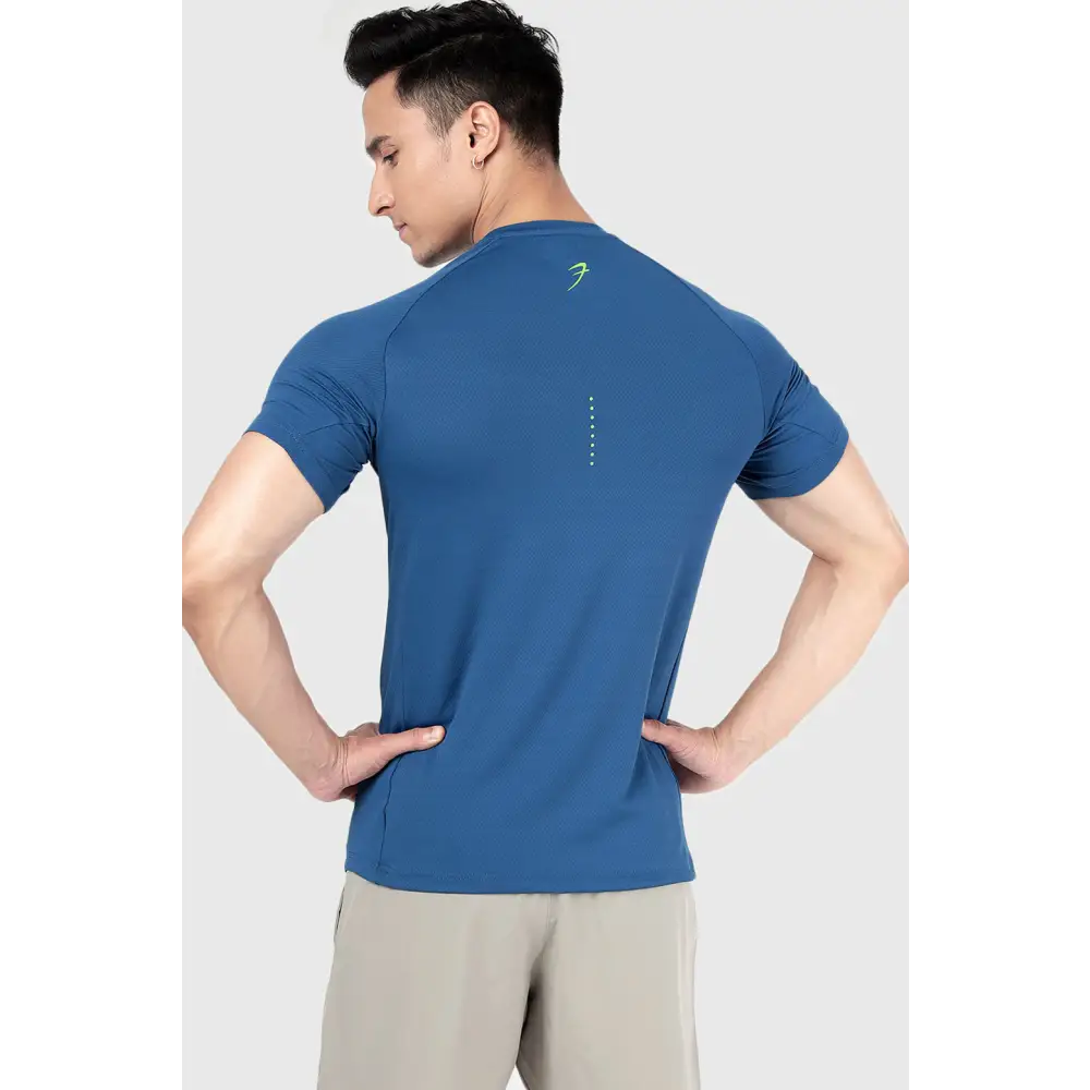 Aura Textured T-shirt Teal - Tshirts