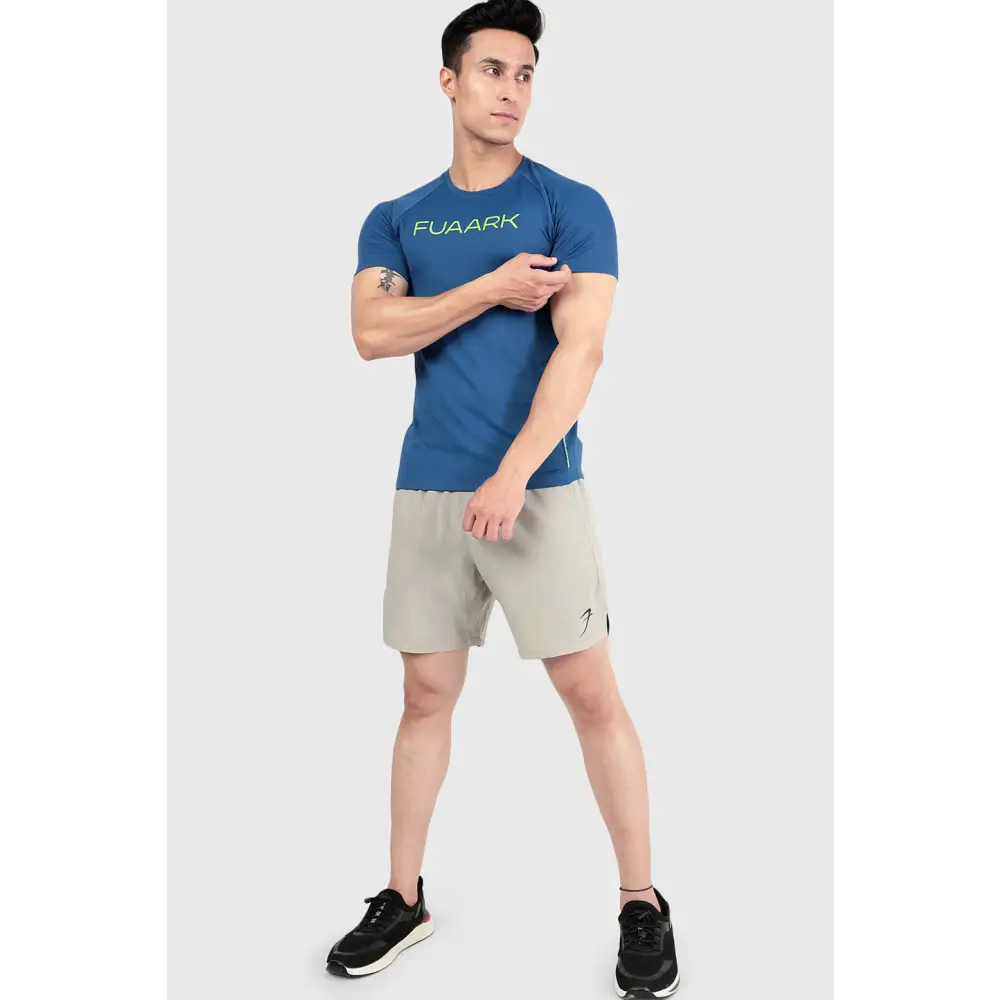 Aura Textured T-shirt Teal - Tshirts