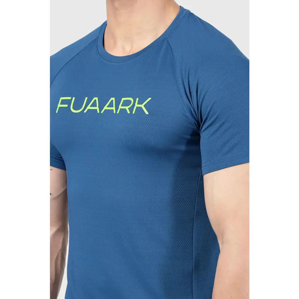 Aura Textured T-shirt Teal - Tshirts