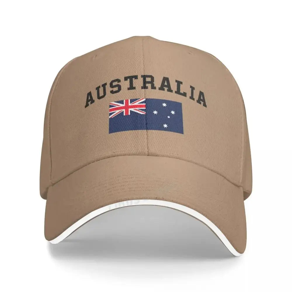 Australia Flag Baseball Cap - Khaki - HBC