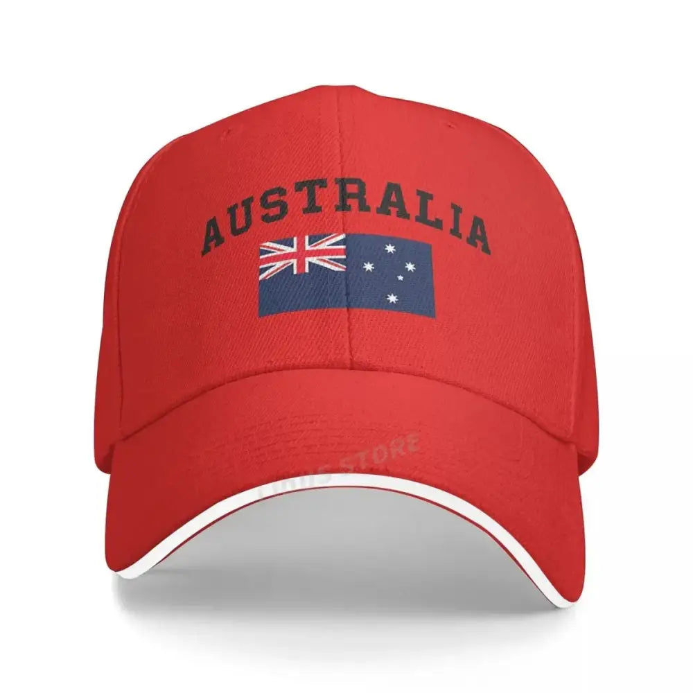 Australia Flag Baseball Cap - Red - HBC