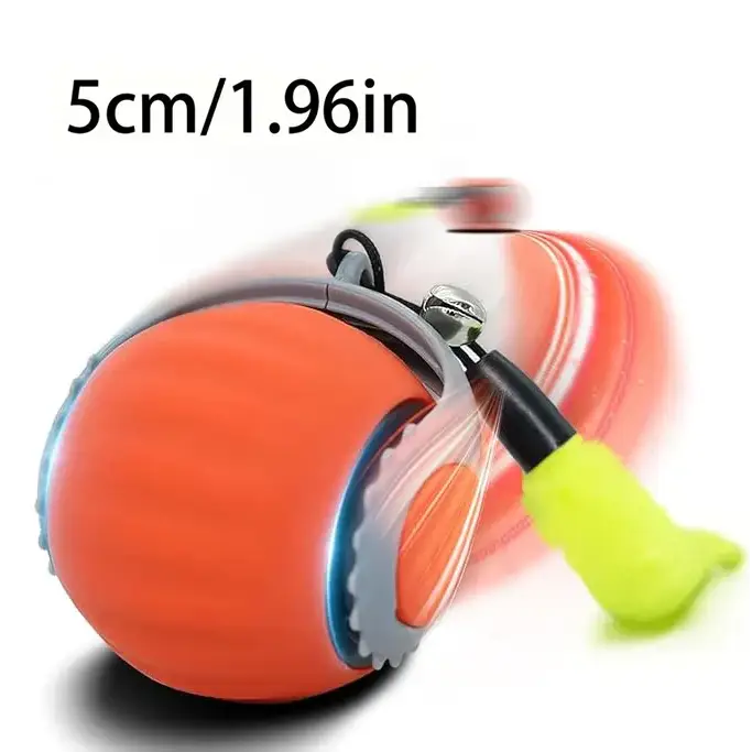 Automatic Interactive Smart Cat Toy - USB Rechargeable Rolling Ball and Mouse Car Teaser - Orange Th
