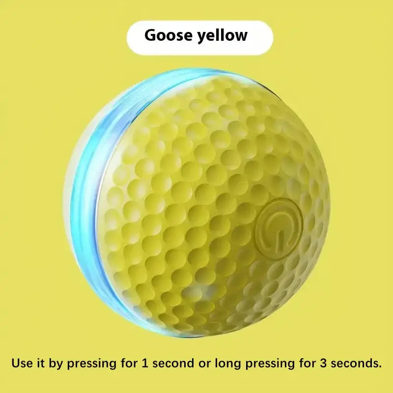 Automatic Interactive Smart Cat Toy - USB Rechargeable Rolling Ball and Mouse Car Teaser - Yellow F