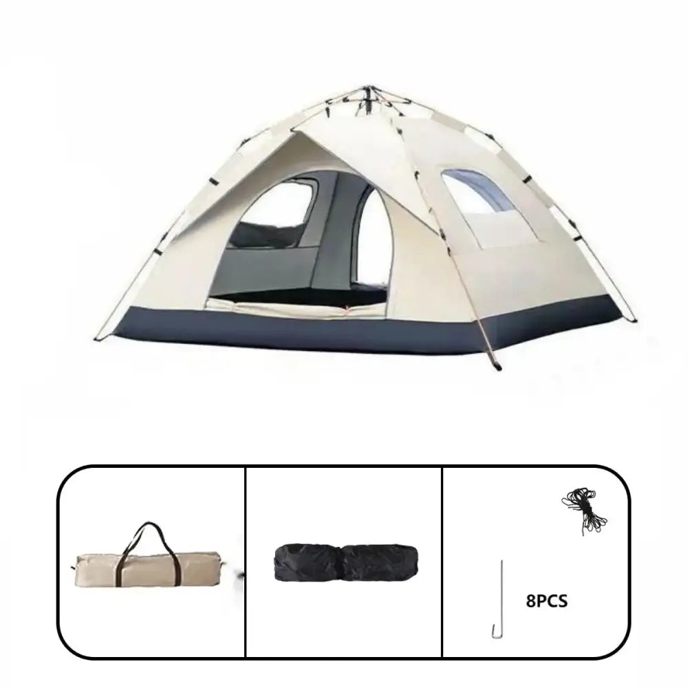 Automatic Quick-Open Camping Tent (2 sizes available) - Gold - Small - SS
