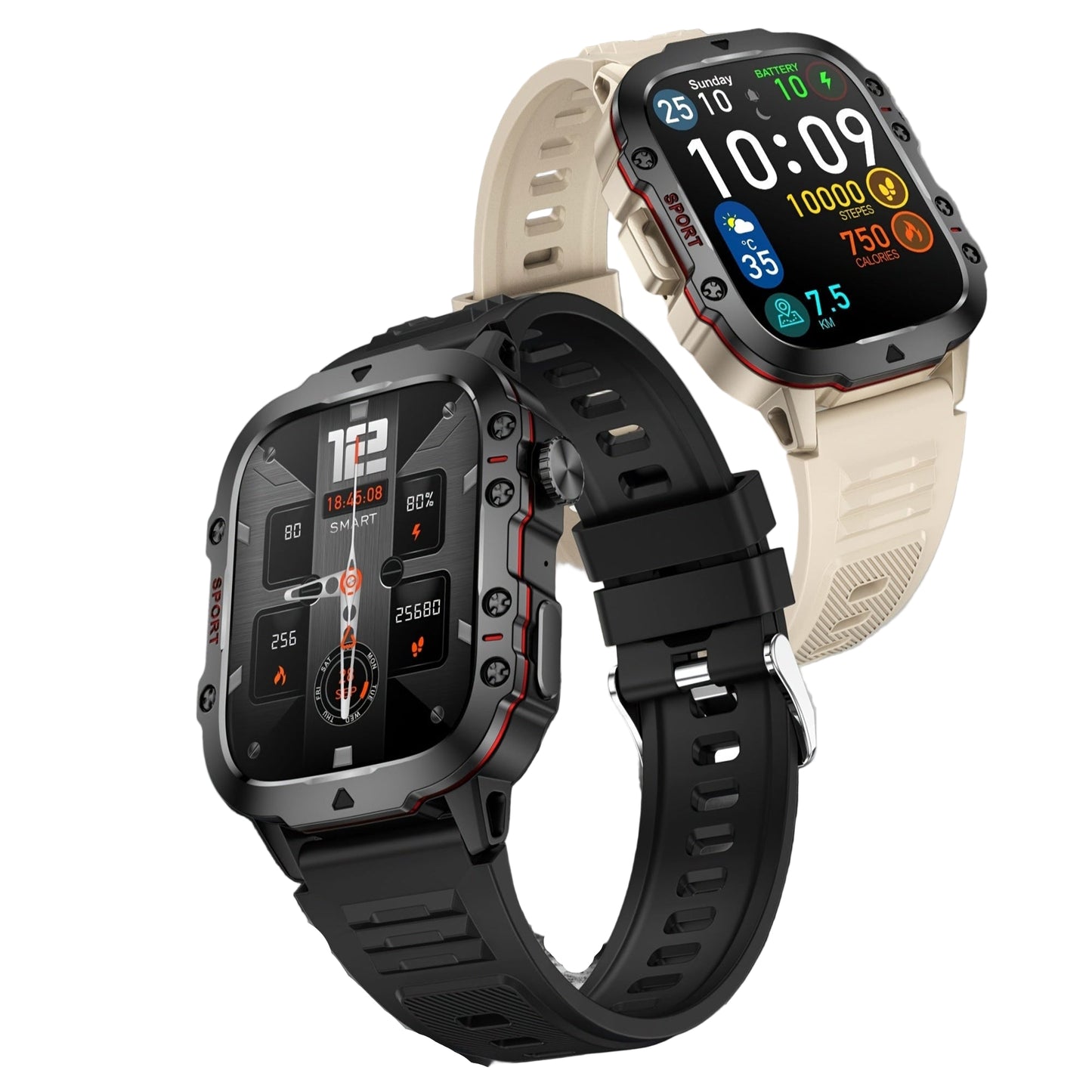 LIGE Men's Smartwatch – Voice Assistant, Breathing Exercises, Raise-to-Wake Screen (4 colours available)