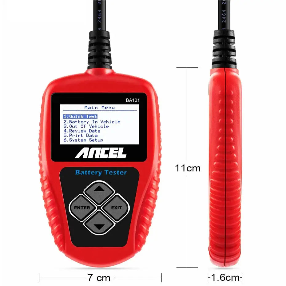 BA101 Car Battery Tester – 12V Load Analyzer (100–2000 CCA) - HBC