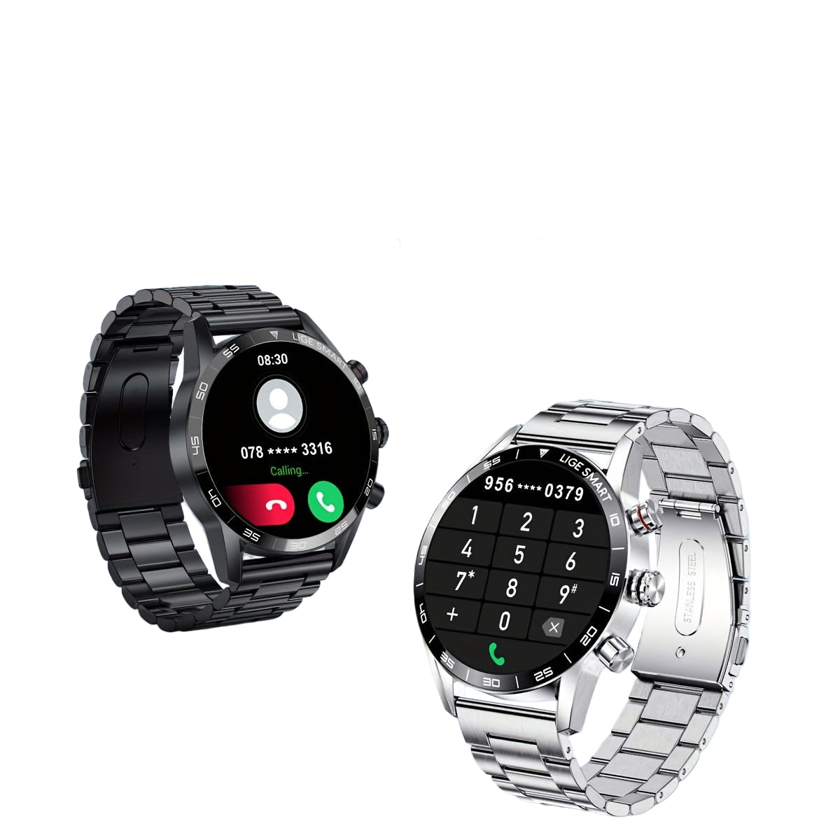 LIGE Smart Watch – 1.32" Full Touch Screen with Call Reminder, Fitness & Life Tracking (available in Black & Silver)