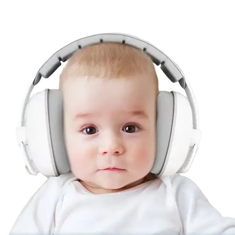 Baby Ear Protection Earmuffs (3 colours available) - White - HBC