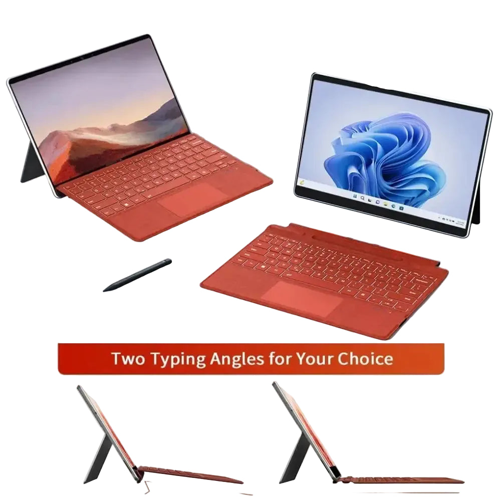 Backlit Bluetooth Keyboard For Microsoft Surface Pro 3 4 5 6 7/7+ 12.3inch,For Surface Pro 8 9 10 11 X 13’’ Keyboard