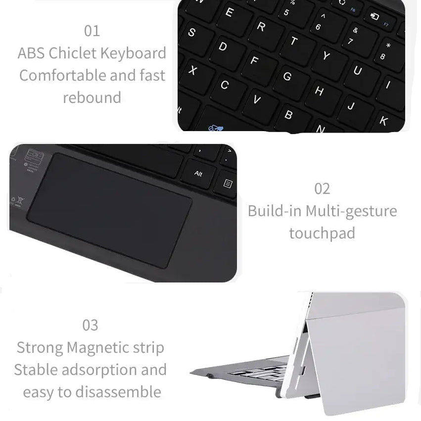 Backlit Bluetooth Keyboard For Microsoft Surface Pro 3 4 5 6 7/7+ 12.3inch,For Surface Pro 8 9 10 11 X 13’’ Keyboard